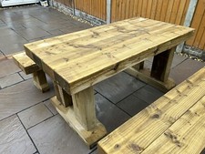 Railway Sleeper Table & Benches