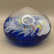 Vintage Unmarked Dome Shaped Bubble Swirl Paperweight 6cm Tall 581g OOAK VGC