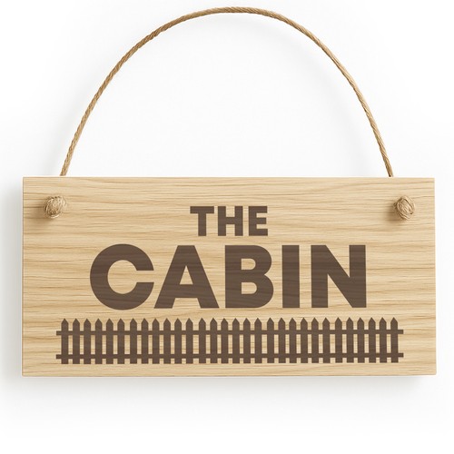 Garden plaque the cabin - cabin, sign