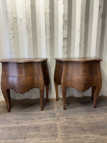 Pair french style bedside - french,