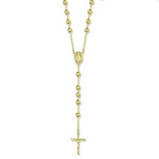 9ct Gold Rosary Beads  28 inch
