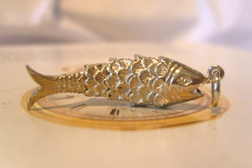 Pocket watch chain fob silver - watch,