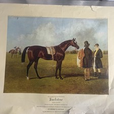 Vintage Print Racehorse Touchstone 60x50cm  By J.F Herring Equestrian Horse Race