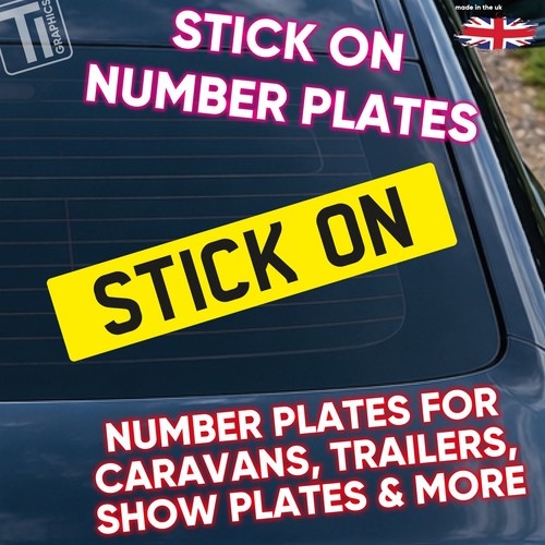 Stick number plate - on,