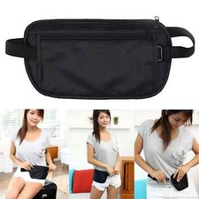 Travel Waist Belt Zipped Money Passport Wallet Pouch Bum Bag Security Discreet