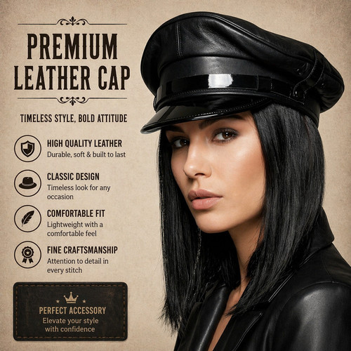 Genuine full leather - full, black