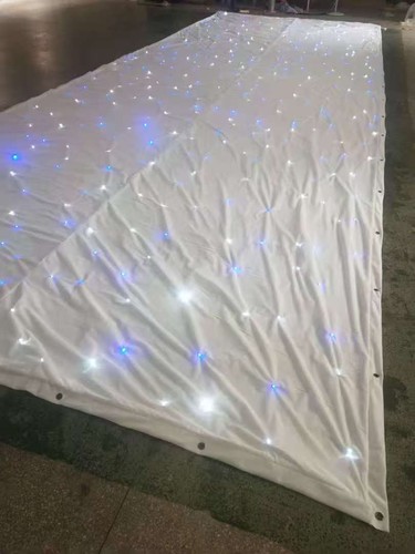 White blue led star backdrop - led,