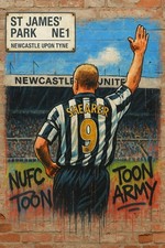Alan Shearer Newcastle United Wall Art Print – NUFC Toon Army Street Mural A3