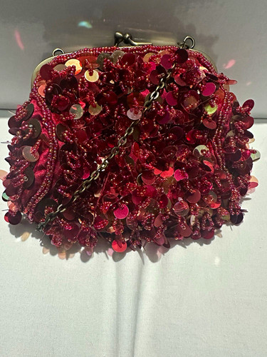 Red sequin beaded - sequin,