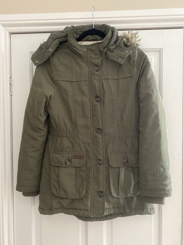 Girls khaki hooded parka - h&m,