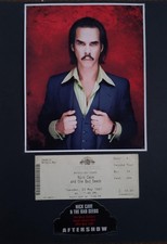 Nick Cave & the Bad Seeds Photograph/Concert Ticket & Backstage Pass.