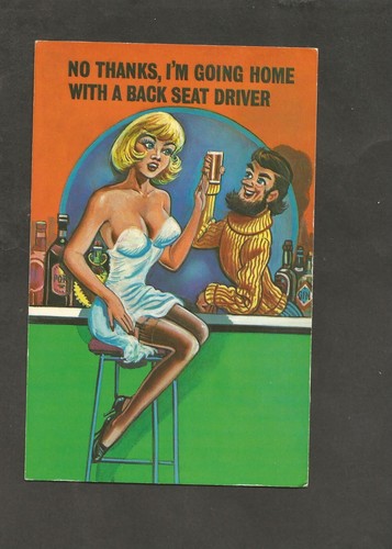 Comic postcard 1960s - comic, back