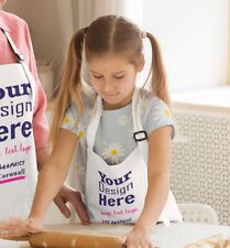 Childs White Custom Personalised Apron - Baking Cooking Chef Business Gift
