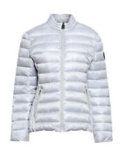 Roberto Cavalli Puffer Jacket Size 12 Pearl Light Grey Very Good Condition