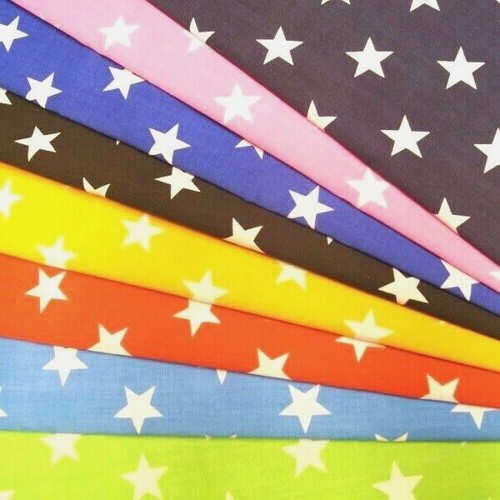 Polycotton fabric stars - fabric,