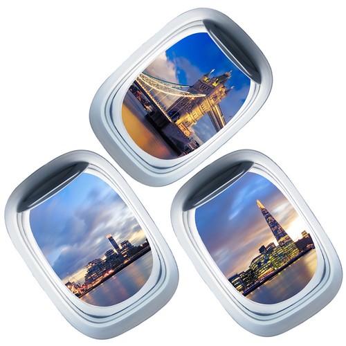 3pcs reusable airplane - reusable, window
