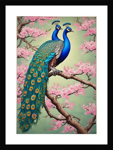 Timeless peacock art - peacock, print