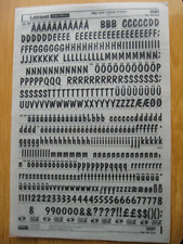 1 x Letraset  Upp/Low Letters