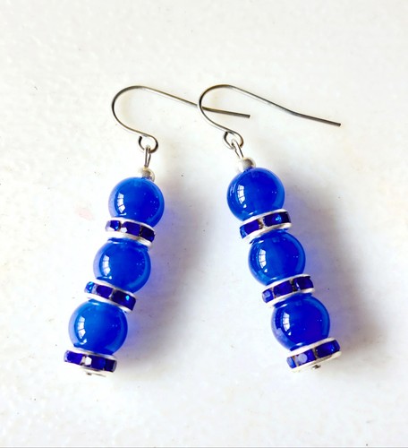 Cobalt blue glass and - glass,