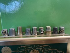 9 Vintage Metal Thimbles