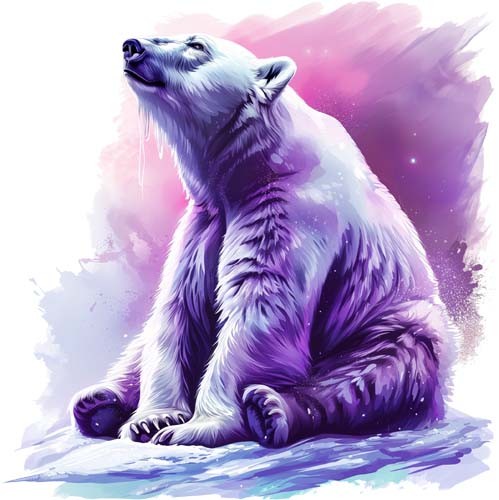 Colourful polar bear light - polar,