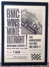 Framed original Classic Car Ad