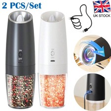 Gravity Electric Salt & Pepper Grinder Automatic Pepper Coarseness Rechargeable