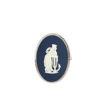 Wedgewood Brooch in Deep Blue