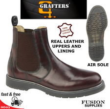 CHELSEA LEATHER BOOTS,RED