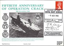 GB FDC NAVY SIGNED SERIES 1 HMS MAURITIUS BITER THETIS SPARTAN MARRIOTT NAVY