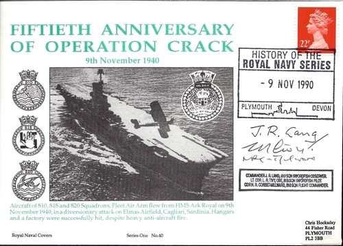 Fdc navy signed - gb,