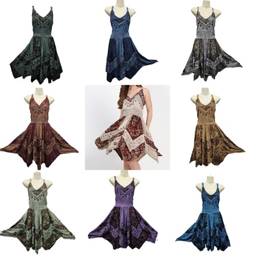 Boho handkerchief hem dress - boho,