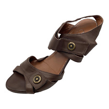 Cara London Womens Ladies Brown Leather High Heel Strappy Sandals Size UK 6 Used