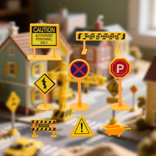 Miniature traffic road signs - traffic,