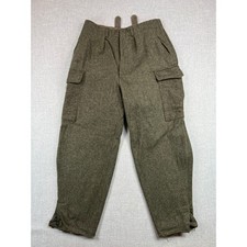 VTG 60s SABO Swedish Military Wool Cargo Pants C50 L/XL Surplus Winter Trousers