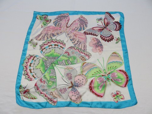 Butterflies print 100 silk - butterflies,
