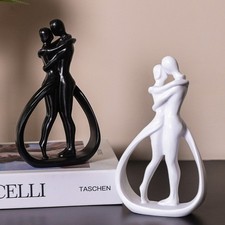 Hugging Couple Figurine | Modern Romantic Couple Love Resin Statue Decor