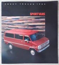 Chevrolet Sportvans Range Brochure 1985 - G10  G20  G30