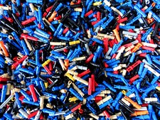 Lego Technic Mix of Colors and Sizes Axle - Pin 50 gram  , 220 -240 pieces bag