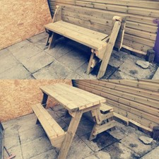 Wooden folding picnic - folding,