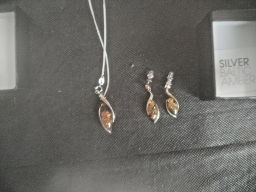 Baltic amber vintage necklace - vintage,