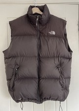 The North Face Men's Nuptse 700 down gilet - brown - size large 