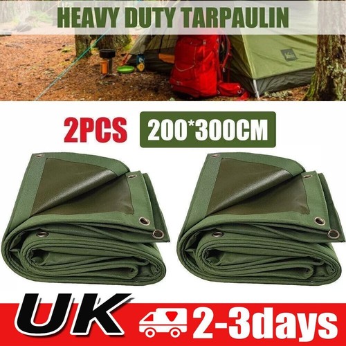 2pcs heavy duty canvas tarp - heavy,