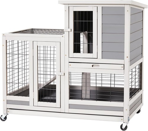 Wooden rabbit hutch cm - rabbit,