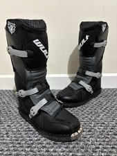 **MINT** WULFSPORT Motocross MX Motor Cross Boots Kids Youth UK 5 - EU 38
