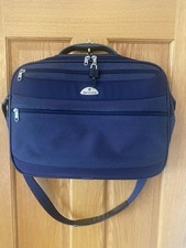 Samsonite Atom Cabin Bag Hand Luggage Laptop Bag In Navy Blue