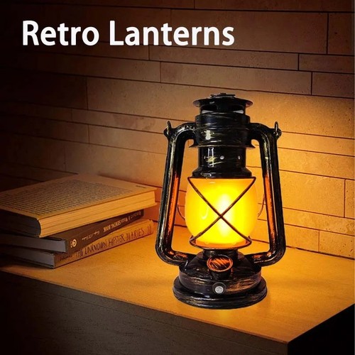 Vintage camping lantern flame - vintage,
