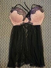 Ann Summers Eleece Peach/black