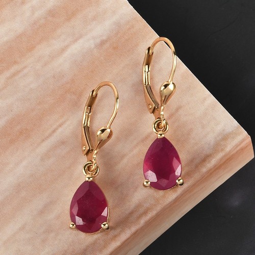18k gold ruby - gold, back