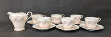 Vintage Aynsley Cup, Saucer & Milk Jug Set - Pale Pink & Grey with Wheat Design